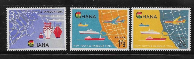 Ghana 1962 Tema Harbour Volta River Project Sc 110,C3-C4 MNH A2496