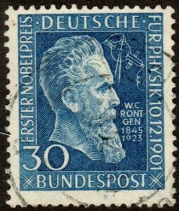 Germany 686 - Used - 30pf Wilhelm Roentgen (1951) (cv $28.00)