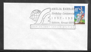#3137 on Amelia Earhart Birthday Centennial Atchison KS JUL/24/1997 (A2957)