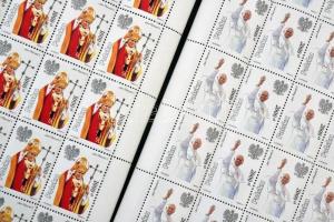 Poland stamp Pope John Paul II folded sheet of 30 set MNH 1991 WS231311