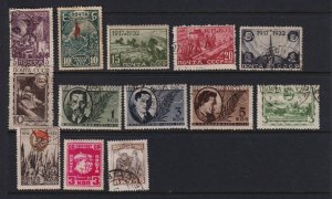 Russia - 13 stamps from 1927-32, cat. $ 49.55