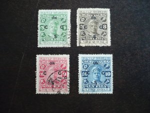 Stamps - India Cochin - Scott# O10,O12-O14 - Used Part Set of 4 Stamps