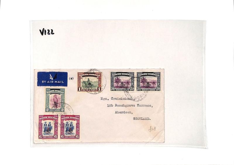 V122 North Borneo Jesselton GB Aberdeen Scotland {samwells-covers}PTS