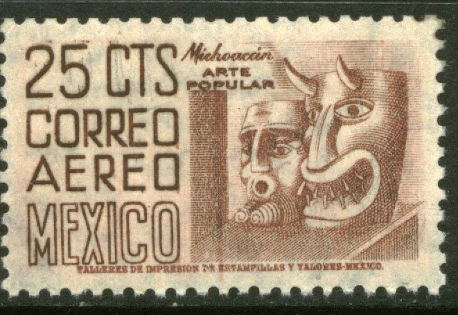 MEXICO C189, 25¢ 1950 DefinitiveFIRST ISSUE wmk 279. UNUSED, NG. VF.