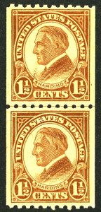 U.S. #605 MINT PAIR OG NH