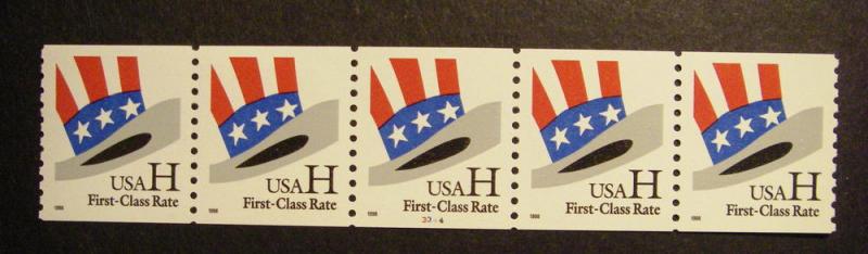 Scott 3264, 33 cent H HAT, PNC5, #3344 MNH, NICE