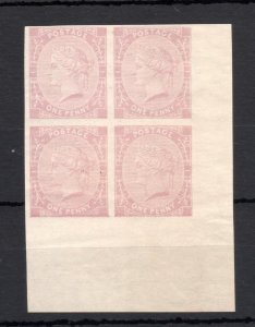 1879/1880 PERKINS BACON TENDER ESSAY BLOCK OF 4 WITHOUT GUM