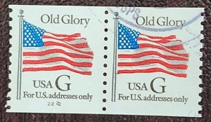 US Scott # 2889;  used G rate, (20c) coil pair from 1994; VF; PNC 2222; off