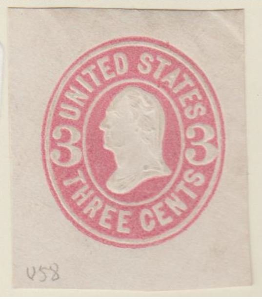 U.S. Scott #U58 Embossed Stamped Envelope - Used Single