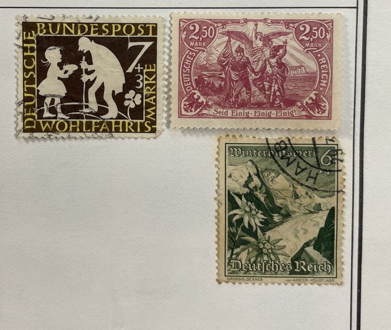 Germany - Large LOT on old album pages (Includes GDR/DDR)