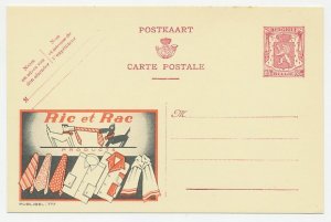 Publibel - Postal stationery Belgium 1946 Shirt - Tie - Dog - Ric and Rac