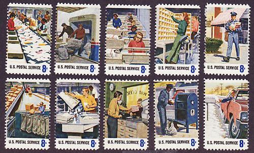 1489-98 Postal Employees MNH singles set