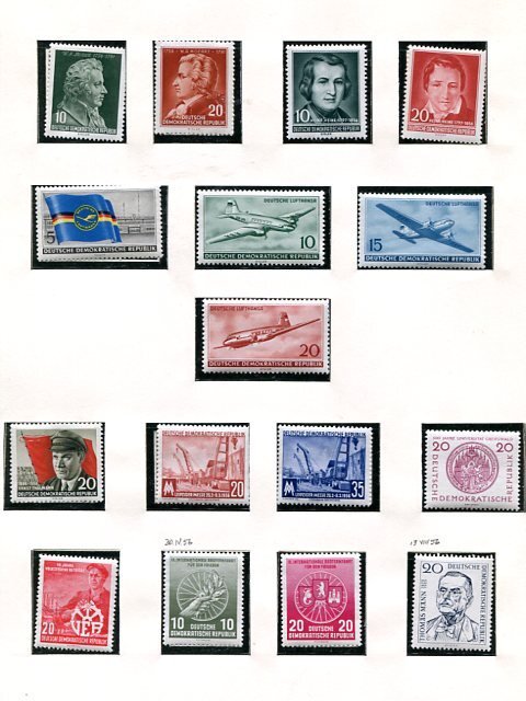 GDR  Collection on 10 pages Mint VF NH - Lakeshore Philatelics