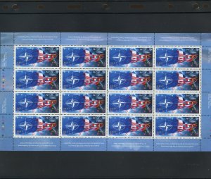 CANADA 46c NATO COMPLETE SHEET OF 16 MINT NH 