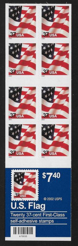 UNITED STATES SC# 3636c PANE/20 FVF/MNH 2002