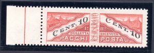 Cent Postal Parcels. 10 n. 17/IIkb not serrated center - MNH