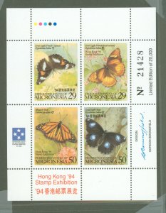 Micronesia #190  Souvenir Sheet (Butterflies)