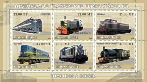 Mozambique 2009 MNH - History of Trains/ Diesel trains. Mi 3186-3191