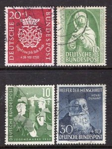 Germany 1950-1952, 4 Better Used Stamps CV$230