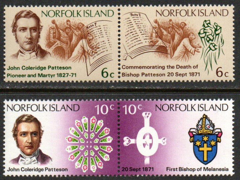 Norfolk Island Sc #145a-147a MNH pairs