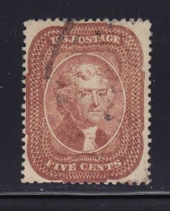 27 VF used neat light cancel with nice color cv $ 1600 ! see pic !