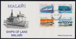 Malawi 634-7 on FDC - Ships of Lake Malawi