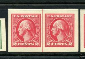Scott #534 Washington Mint Imperf Offset  Line Pair NH  (Stock #534-49)