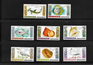 GRENADA GRENADINES  #341-8 MARINE LIFE MNH