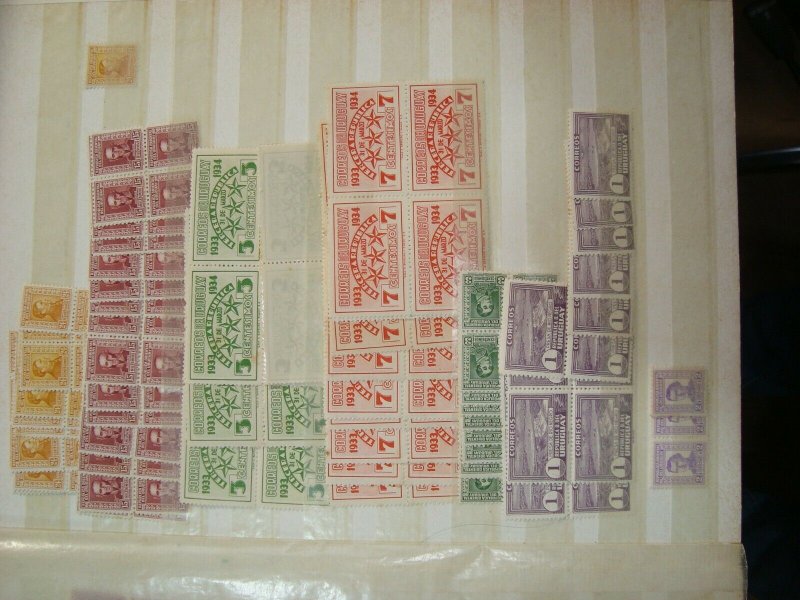 1940/ 1950 period Uruguay MNH dealer collection stock 1000s of stamps blocks