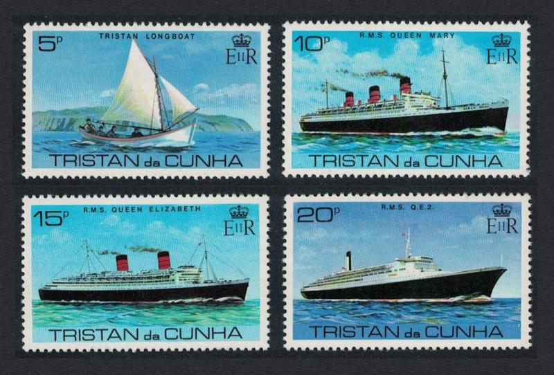 Tristan da Cunha Visit of 'Queen Elizabeth 2' 4v SG#259-262