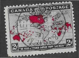 Canada Sc #85 2c Map  used CDS FVF