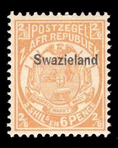 MOMEN: SWAZILAND SG #7 1890 MINT OG H £325 LOT #66276