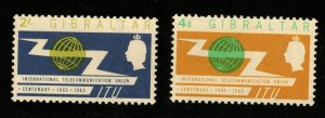 Gibraltar Scott 167-168 MNH**ITU stamp set