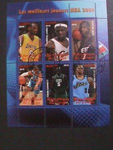 CONGO-2010  NBA 2000-FAMOUS PLAYERS CTO S/S VERY FINE WE SHIP TO WORLD WIDE