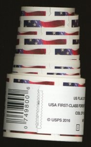 American Flag Coil Roll of 100  -  Stamps Scott 5159 - Stuart Katz