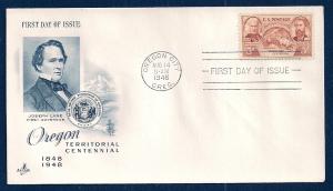  UNITED STATES FDC 3¢ Oregon Territory 1948 ArtCraft