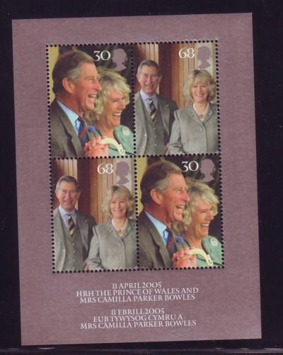Great Britain Sc 2279 2005 Wedding stamp sheet mint  NH