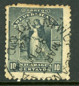 Nicaragua 1891 ⭐ Seebeck ⭐ Postally Used ⭐ F791 ⭐☀⭐☀⭐☀⭐