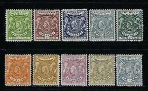 BRITISH EAST AFRICA SCOTT #72/75-83A 1896-1901 VICTORIA PARTIAL SET- MINT HINGED