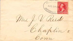 United States Connecticut Waterville Post Office  1901 oval  1850-1909  Some ...