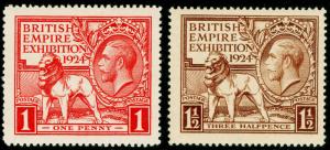 Sg430-431, 1924 PAIR, LH MINT. Cat £25.