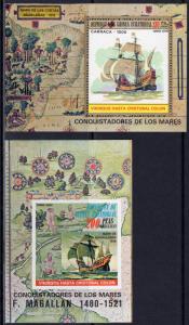 Equatorial Guinea 1975 Mi#190/192 COLUMBUS/MAGELLAN 2 S/S Perf+Imperf.MNH