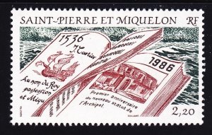 St. Pierre & Miquelon 476 MNH 1986 Discovery of St. Pierre & Miquelon 450th