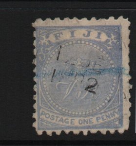 Fiji 1882 SG39 1d blue 10 perf - used (33824)