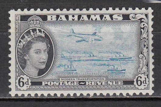 Bahamas - 1954 QEII 6p Sc# 165 - MNH (702N)