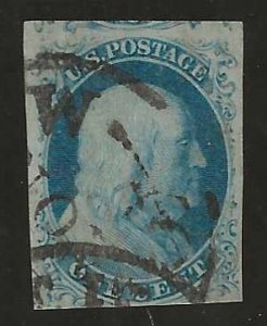 US Scott #8A Used Fine with APS Certificate
