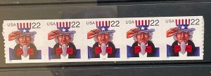 US PNC5 22c Uncle Sam Stamp Sc# 3263 Plate 1111 MNH