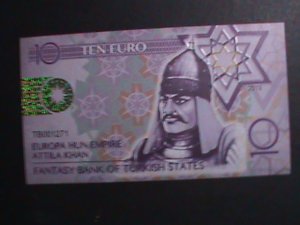 TURKEY-2019 COLLECTIBLES 10 EUROS UNCIRCULATED POLYMAR NOTE-VERY FINE