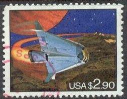 US Stamp #2543 - Futuristic Space Shuttle High Value Single