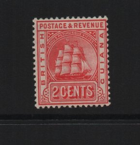 British Guiana 1910 SG253a 2c redrawn mounted mint
